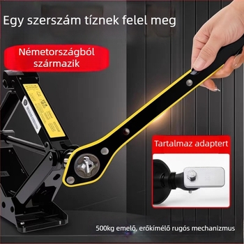 Fáradtságot kímélő kulcs autóemelőhöz, univerzális kézi racsnis kar a pótkerék cseréjéhez