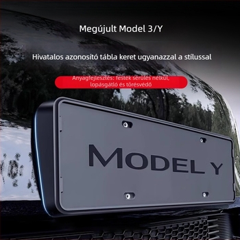 Tesla Model 3/Y rendszámkeret élvédővel – műanyag, WL-002