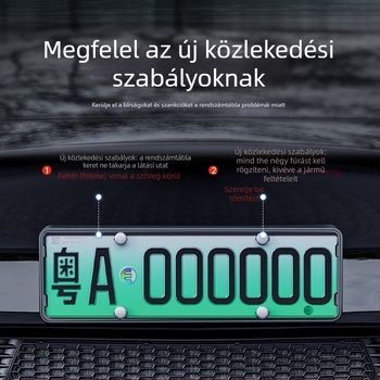 Tesla Model 3/Y rendszámkeret élvédővel – műanyag, WL-002