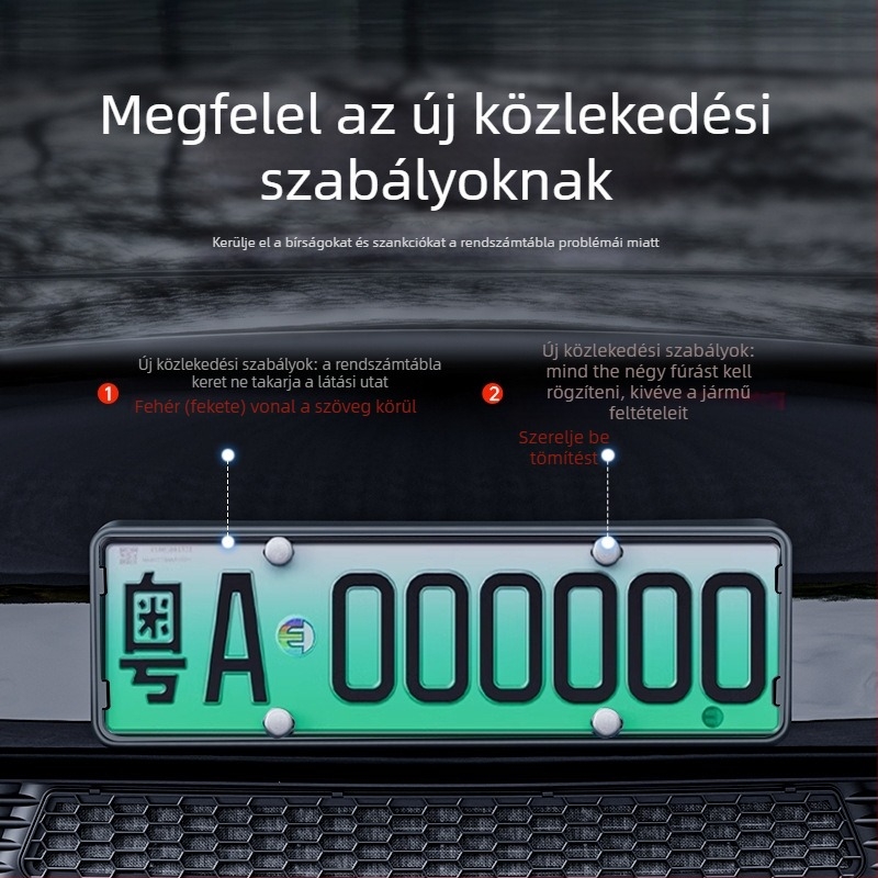 Tesla Model 3/Y rendszámkeret élvédővel – műanyag, WL-002