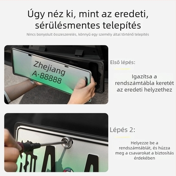 Tesla rendszámkeret, műanyagból, Model Y és Model 3-hoz, testreszabási lehetőséggel