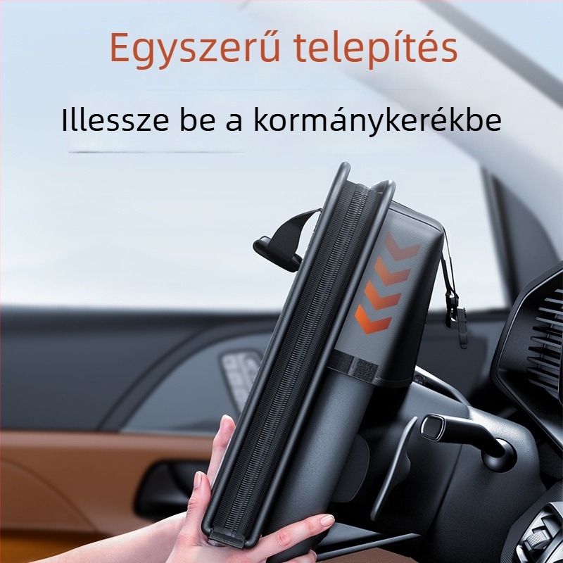 Hátsó üléshez akasztós bőrtáblás asztal – vízálló felület, tároló_zseb, logónyomtatás_elérhető