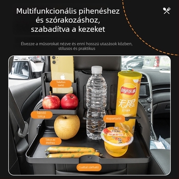 Autó hátsó üléshez étkezőasztal (Márka: Tengzhi; Modell: 1503; Anyag: ABS; Alkalmas: az ülés hátsó része)