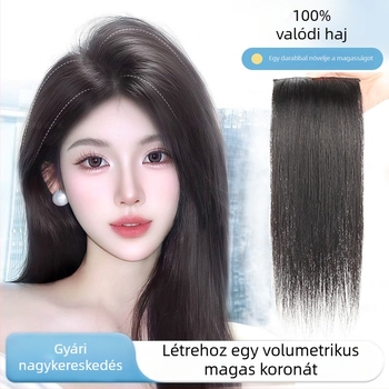 Valódi hajból készült hajdarab nőknek, egyenes, mechanikus feldolgozás, nem festhető és nem dauerolható