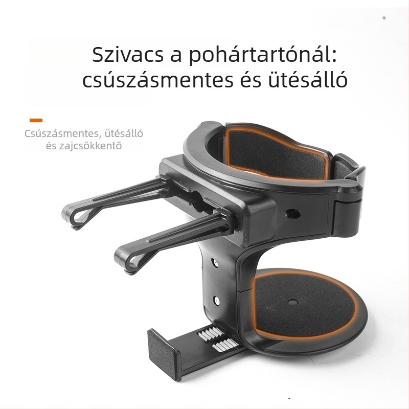 Bymaocar ABS Autó pohártartó BY-1287 – Légkivezető nyílásához illeszkedik, Hamutartó rögzítő keret, Univerzális többfunkciós