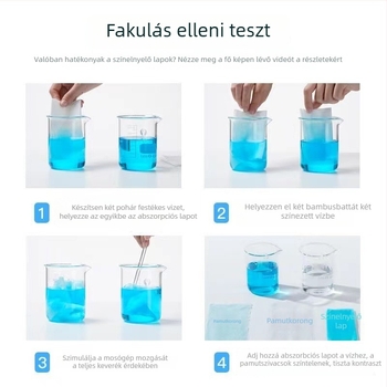 Színtelnyelő mosólapok – megakadályozzák a színek átvitelét, otthoni mosógéphez (Márka: Fan Rou)