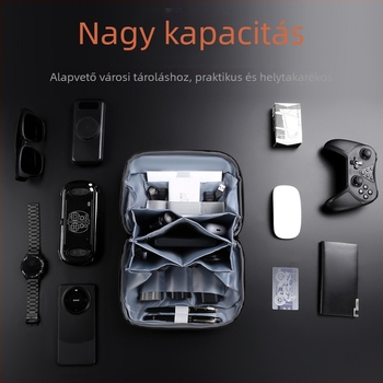 Férfiaknak készült vízálló utazó szervező Oxford anyagból adatkábeleknek, irodaszereknek és kozmetikumoknak