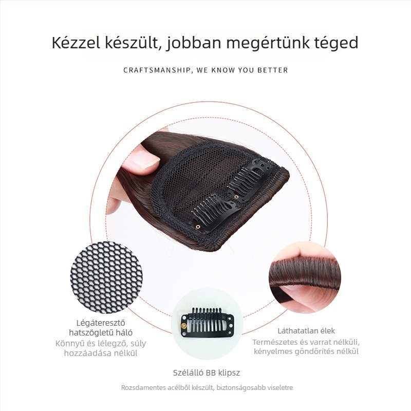 Női hajrész, gyökéremeléshez pad, egyenes stílus, magas hőmérsékletű szálak