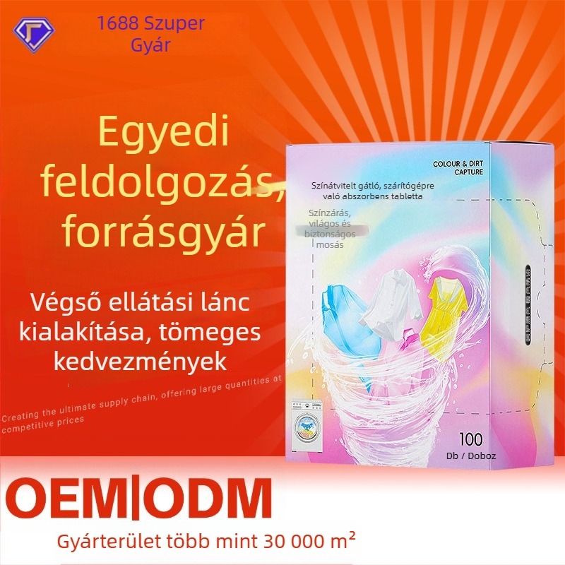 Kayyear Színátvivő mosólapok, 100 db, ruhákhoz, anti-színátvitel mosólapok