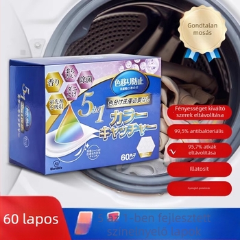 Szín-abszorbeáló mosótabletta, 30 db: eltávolítja a fluoreszcens adalékokat, antibakteriális, atkák elleni védelem, illatmegőrzés, színtovábbítás megakadályozása