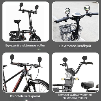 2 darabos 360°-os forgó visszapillantó tükrök elektromos járművekhez és kerékpárokhoz