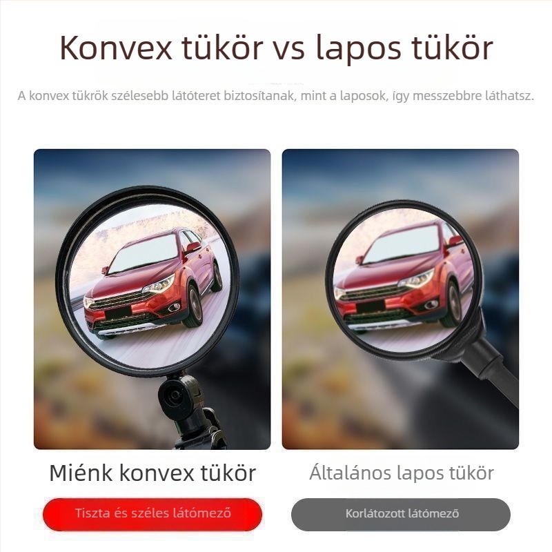 2 darabos 360°-os forgó visszapillantó tükrök elektromos járművekhez és kerékpárokhoz
