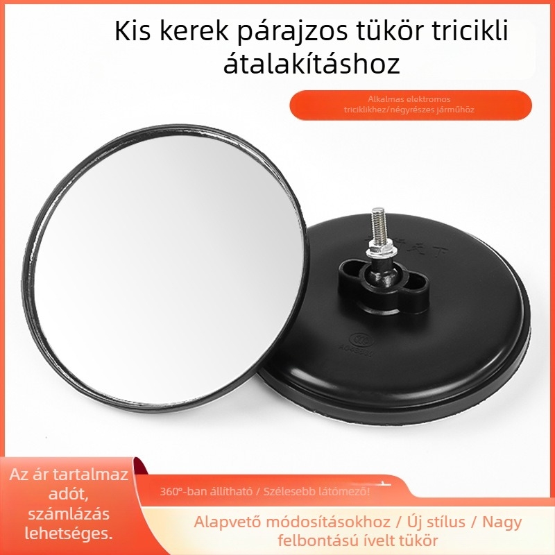 Motorkerékpár és utas háromkerekű hátulsó tükrö — műanyag, gömb alakú konvex tükör, Mojielong