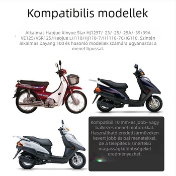 Haojue VF125 robogó visszapillantó tükre – HJ125T-23, PV+üveg tükör, PC ház, modell New Joy Star