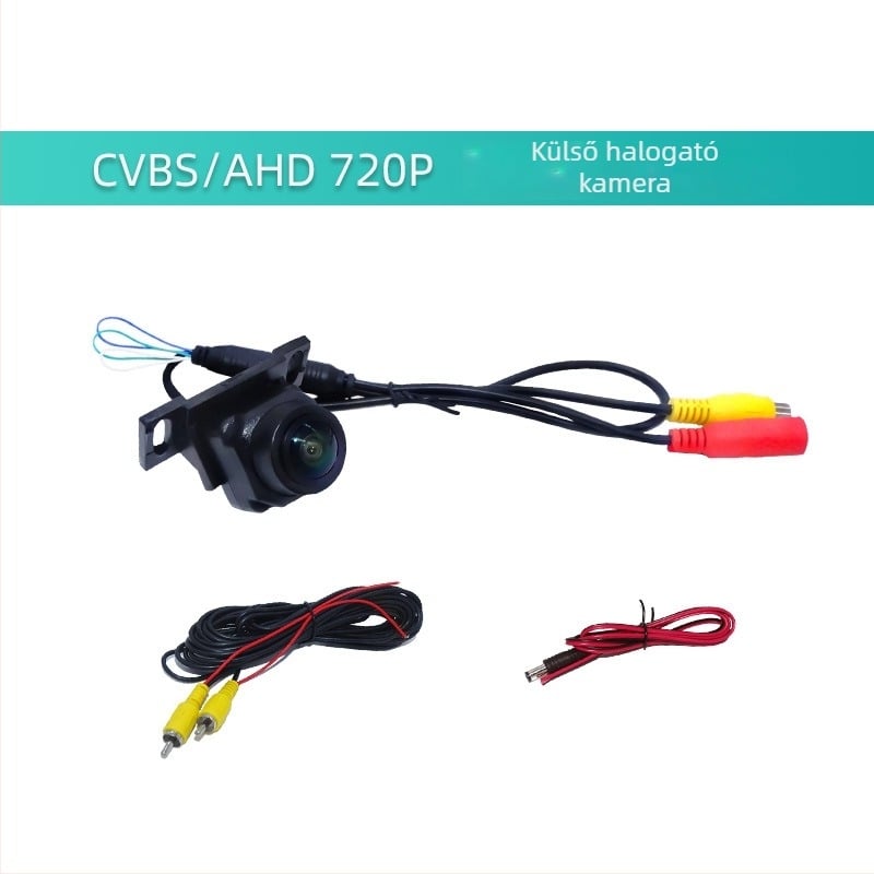 Járműre szerelt hátsó kamera, 1920x1080 felbontás, AHD1080P, 170° látószög, 12V tápegység, AV videójel
