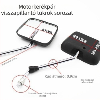 Hátsó nézőtükör Mogelon motorkerékpárhoz — WY125 modell, valós idejű hátsó forgalom és akadály-észlelés; termékkód Lkwy125dcj