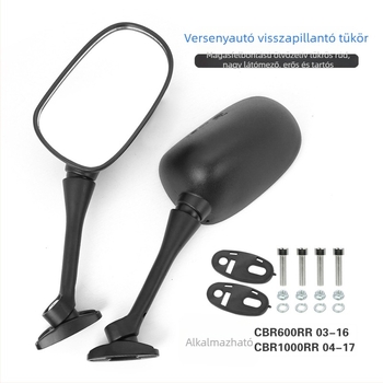 ZHENGYI Alumínium rúd hátsó tükrö CBR600CBR1000-hez (PP ház, ovális tükör)