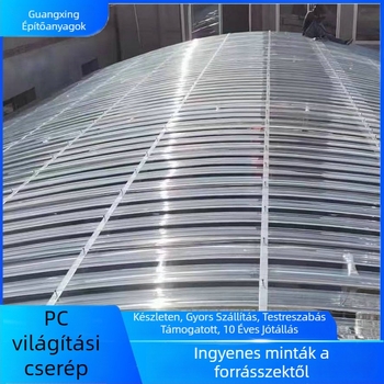 Polikarbonát skylight lapok üvegház és műhely tetőhöz — Guangxing, trapéz- és hullám profilok, vastagság 0,8–2,0 mm