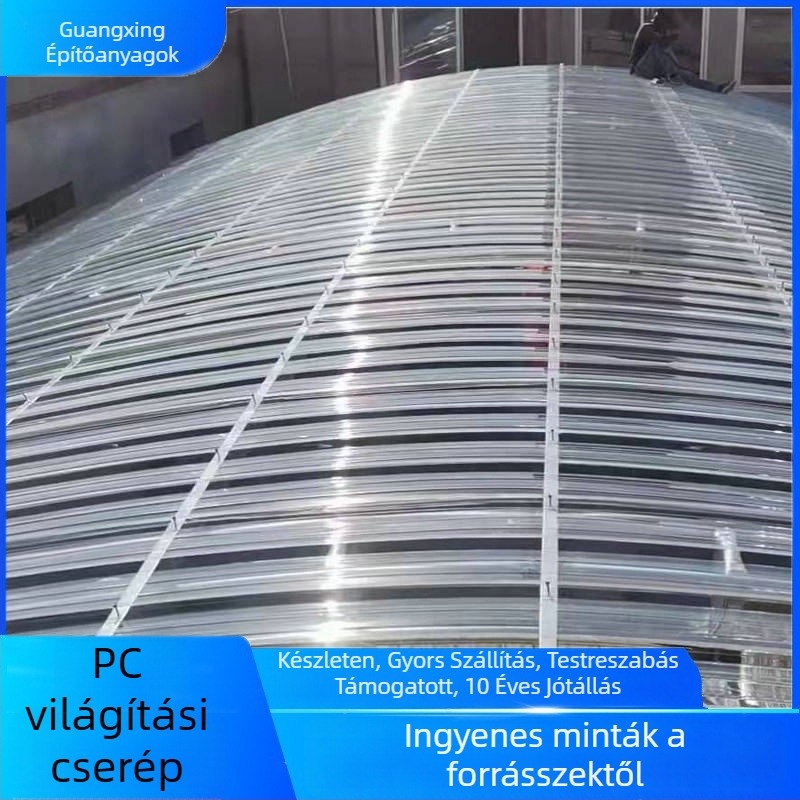 Polikarbonát skylight lapok üvegház és műhely tetőhöz — Guangxing, trapéz- és hullám profilok, vastagság 0,8–2,0 mm