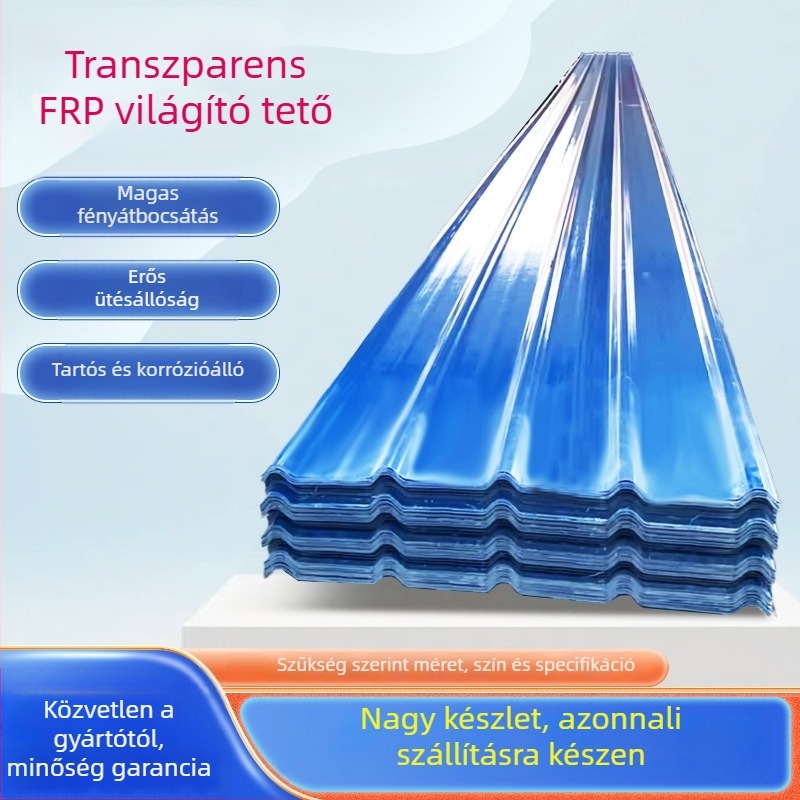 Üvegház tetőre való nappali világítási panel – PC 840 típusú nappali világító csempe, öregedésálló, fakulásálló, korrózióálló, tűzálló és hőszigetelő