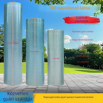 FRP féláteresztő fénypanel üvegházhoz és napos szobához, sík panel típusú tetőpanel