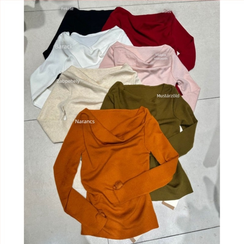 Kötött pulóver off-shoulder nyakkal, virágmintás, hosszú ujjú, viszkóz rostból