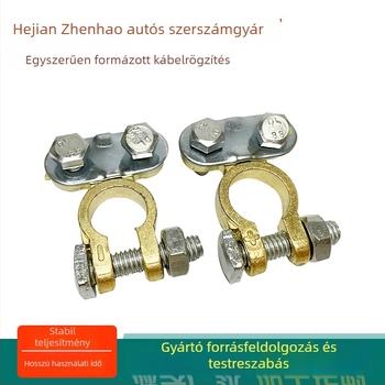 Akkumulátor terminál csipesz és csatlakozó, kétoldalas vezetékcsipesz, Modell 17, testreszabott gyártás