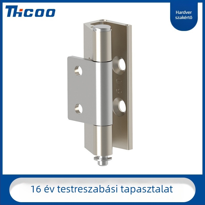 Hegesztett pánt elosztó doboz- és szekrényajtókhoz, cink ötvözet, nikkel bevonat, modell B2108-211N, márka thcoo