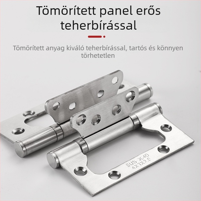 Belső ajtókhoz való csuklópánt, 304-es rozsdamentes acél, offset kialakítás, kefés felület, csendes működés