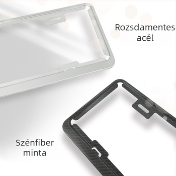 Taiwani rendszámtábla keret, XC-W270 modell, rozsdamentes acél, Xingchang márka, univerzális illeszkedés.