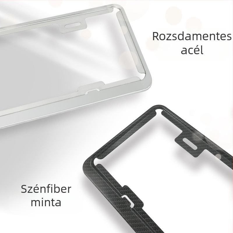 Taiwani rendszámtábla keret, XC-W270 modell, rozsdamentes acél, Xingchang márka, univerzális illeszkedés.