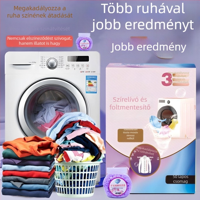 Színfogó mosólapok – nemszövött textil, védelem a színek kifakulása ellen, Csomagolás: doboz, Mennyiség a dobozban: 50, Márka: Egyéb