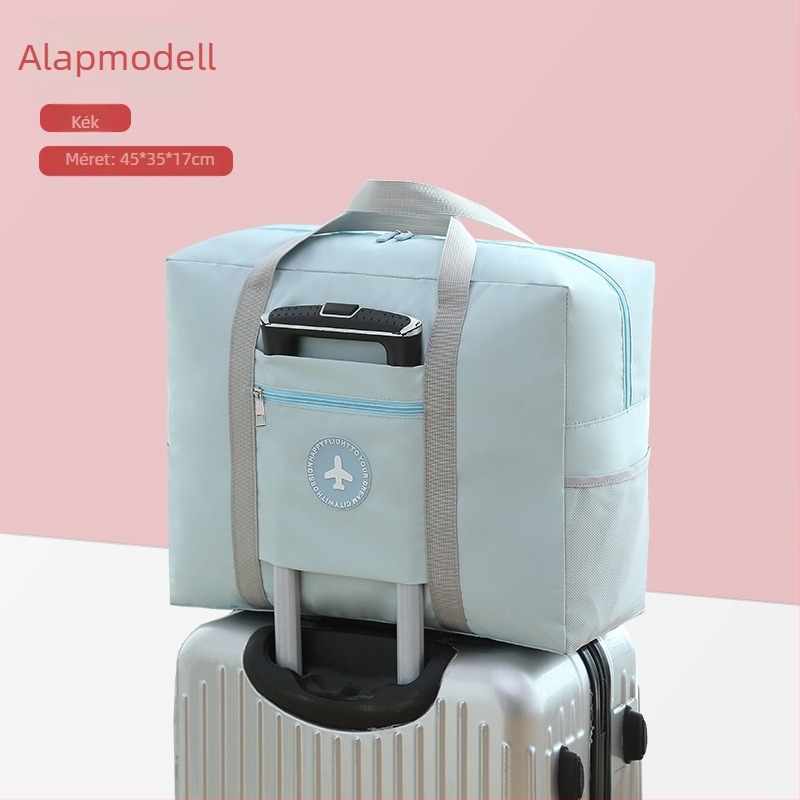 Utazótáska négyszögletes kézi hordozóval, vászon anyagú, vízálló, modern minimalist stílus