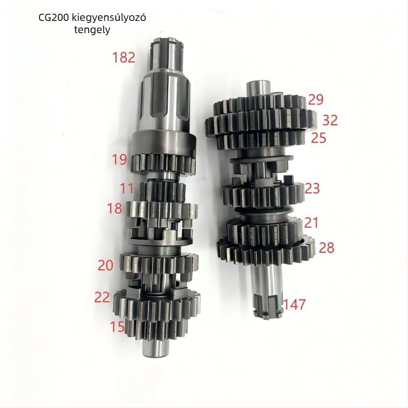 CG250/CG200 kiegyensúlyozó tengely – kopásálló, 197cc/250cc egyhengeres motor, testreszabott feldolgozás, Lifan Zangfeng és Wolf Warrior motorokhoz