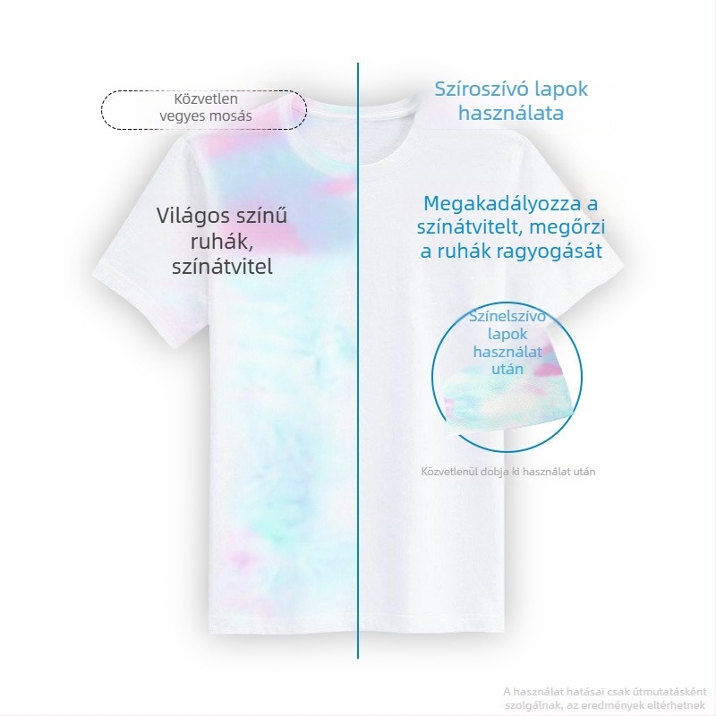 Színátvitelt gátló mosólapok – színek védelmére vegyes mosásokhoz