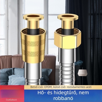 Zuhanycső - Magas áramlású, rozsdamentes acél, kézi szerelés (Névleges nyomás 1.6 MPa)