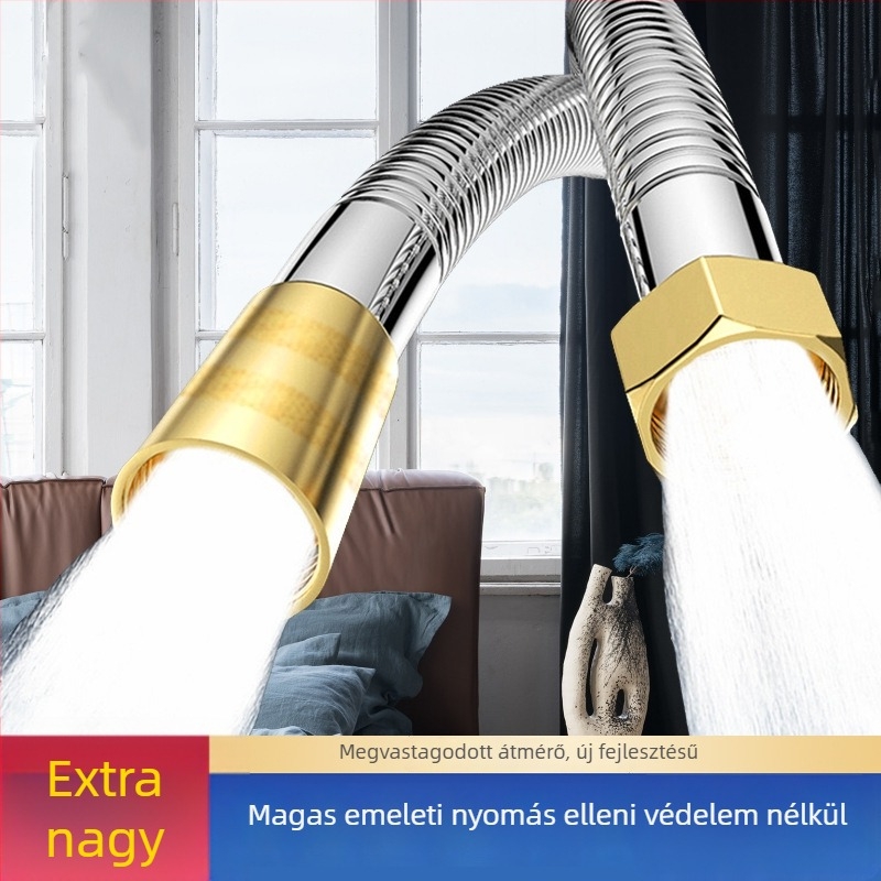 Zuhanycső - Magas áramlású, rozsdamentes acél, kézi szerelés (Névleges nyomás 1.6 MPa)