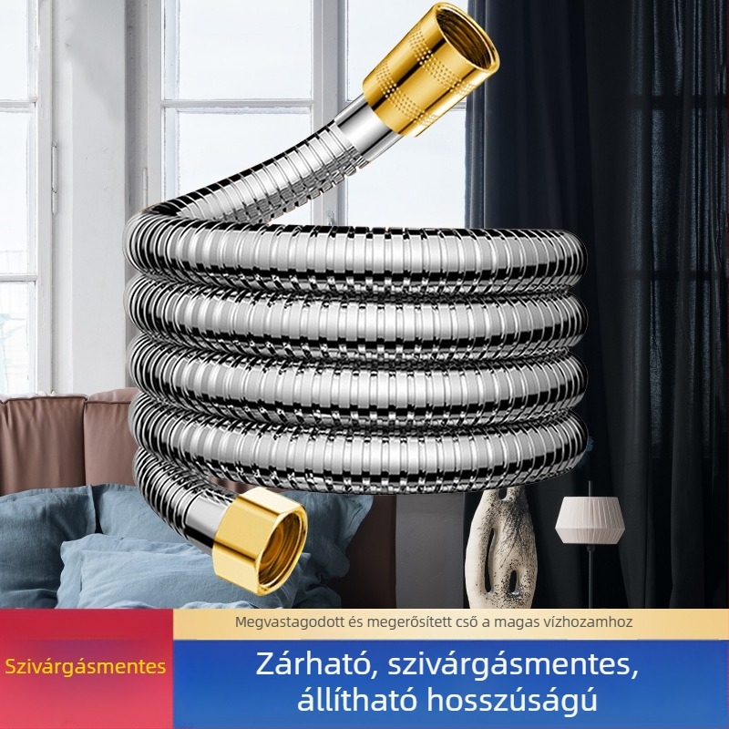 Zuhanycső - Magas áramlású, rozsdamentes acél, kézi szerelés (Névleges nyomás 1.6 MPa)