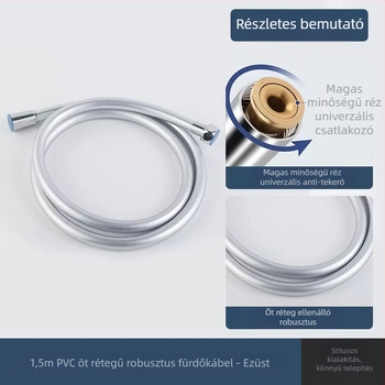 Huixin HX-8171 PVC zuhanycső, rugalmas, magas hőmérsékletnek ellenálló, anti-burst, kézi szerelés