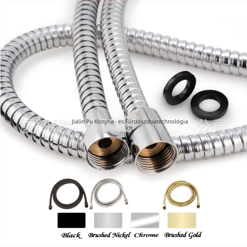 Rozsdamentes acél zuhany tömlő, spirál csatlakozás, modell 41003, névleges nyomás 20 kgf, CUPC- tanúsítvány