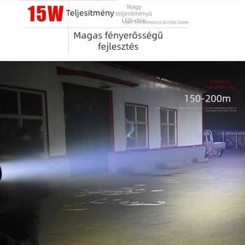 LED spotlámpa elektromos robogóhoz és motorkerékpárhoz, 12-84V, 15 LED, 15W, műanyag ház