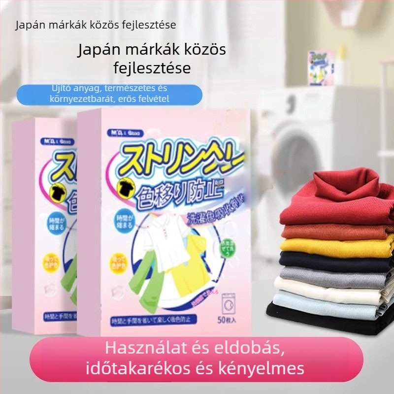 Színátvitel megelőzésére szolgáló mosólapok, 50 lap, színfogó lapok mosógépekhez, színvédelem (Márka: pissa, 50 lap, mosógépekhez, színvédelem, színátvitel megelőzése)