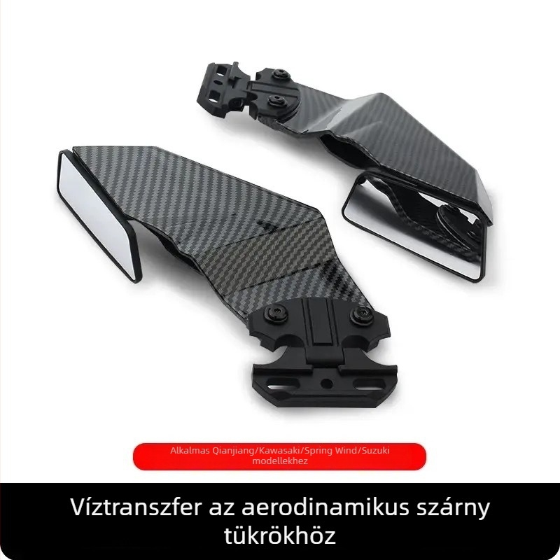 Motorkerékpár visszapillantó tükör fix szárnnyal | Anyag: műanyag + alumínium ötvözet | Tükr alakja: négyzetes | Szerelés típusa: ortodontikus | Kompatibilis modellek: Honda CBR650R/500R/400R Kaiyue 321RR
