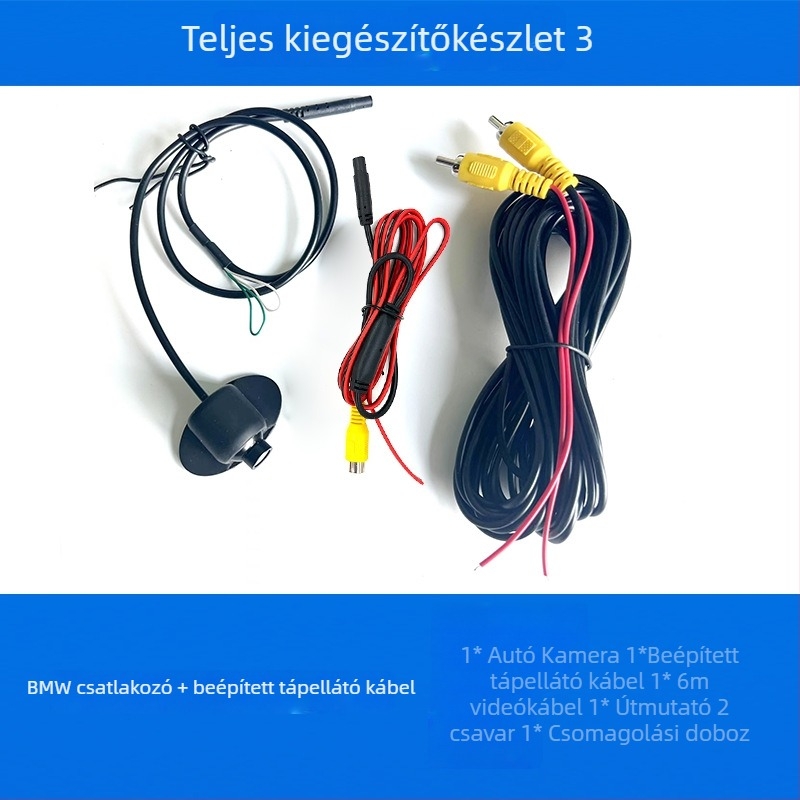 HD autókamera holttérhez 360° forgatással, elülső/oldalsó/hátsó nézet, felbontás 928x520, 12V, modell YSJ-026