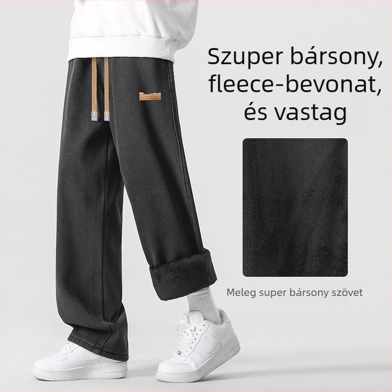 Férfiaknak szóló egyenes szabású farmernadrág, distressed, középmagas derék, pamut, egyenes szár, téli viselet