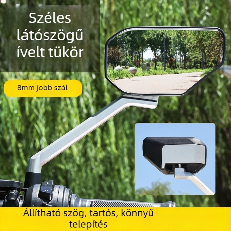 Hátsó tükröző tükör elektromos motorkerékpárokhoz, ABS műanyag + üveg, Mogelon