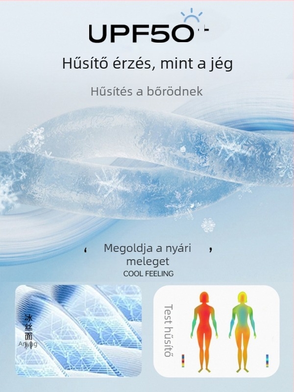 Kültéri szélvédő kapucnival, hosszú ujjú, UPF50+ UV-védelem, gyorsan szárad, légáteresztő