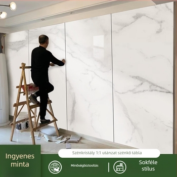 Szénkristály falpanel, integrált falburkolat, anyag: bamboo-wood fiber + bamboo charcoal, beltéri dekoráció, kőhatás felület