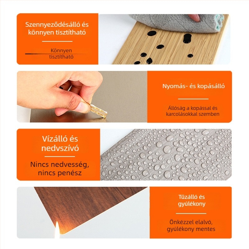 PVC falpanel 8 mm — hajlékony, zajszigetelés 20 dB, hővezetés 0,125 W/mK (8 mm; 20 dB; 0,125 W/mK)