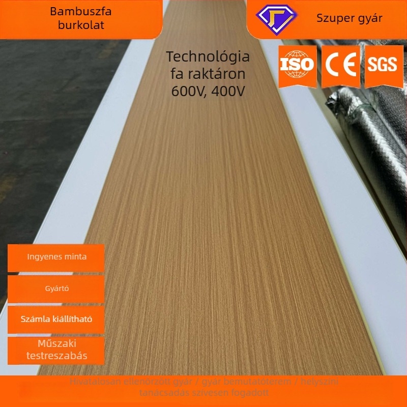 PVC falpanelek integrált dizájnnal a szállodai belső terekhez, V-varrás 400/600 mm, hangszigetelés 0,20, hővezetés 0,125, stílus: zökkenőmentes, modern egyszerűség